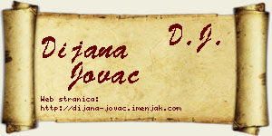 Dijana Jovac vizit kartica